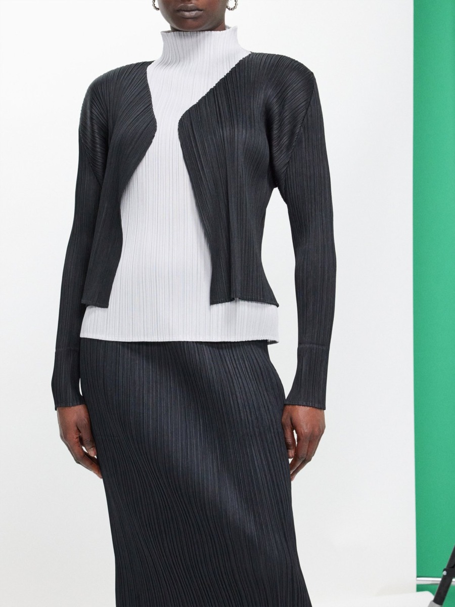 Matches Fashion - Black Women's Cardigan - Pleats Please Issey Miyake GOOFASH