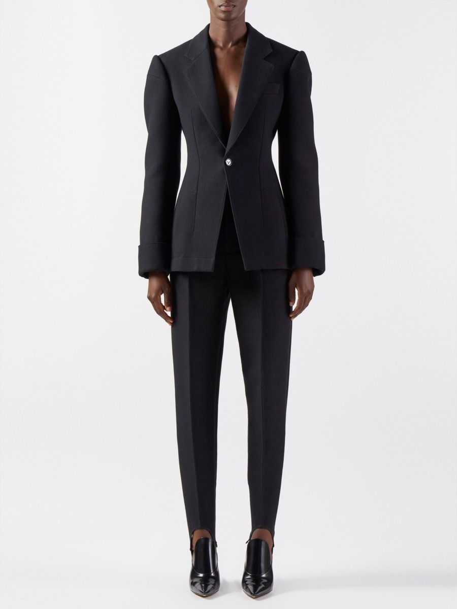 Matches Fashion - Blazer in Black for Woman from Bottega Veneta GOOFASH