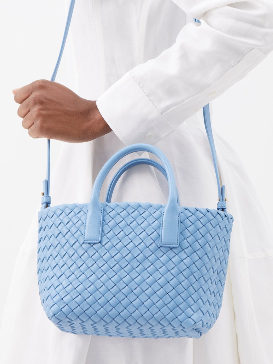 Matches Fashion - Blue Woman Tote Bag Bottega Veneta GOOFASH