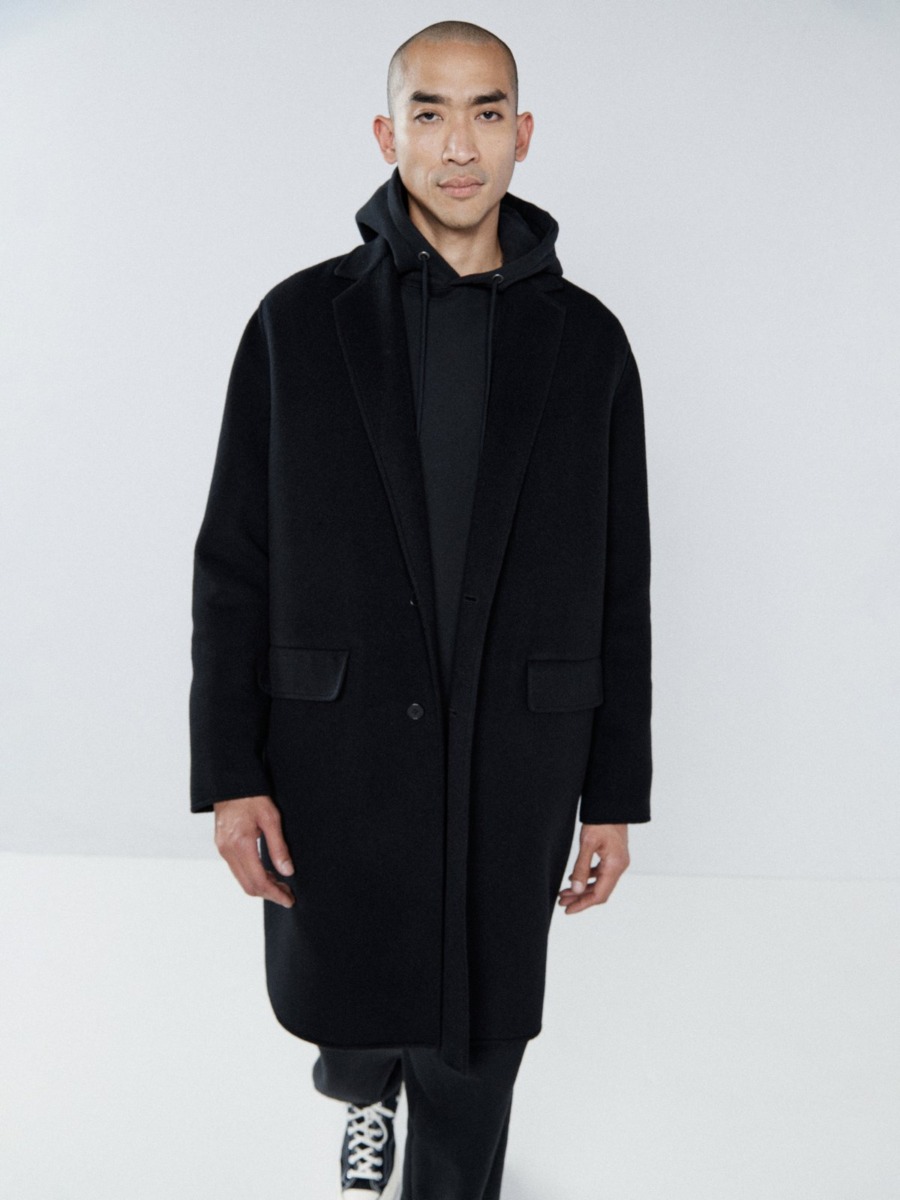 Matches Fashion - Coat in Black for Man by Raey GOOFASH