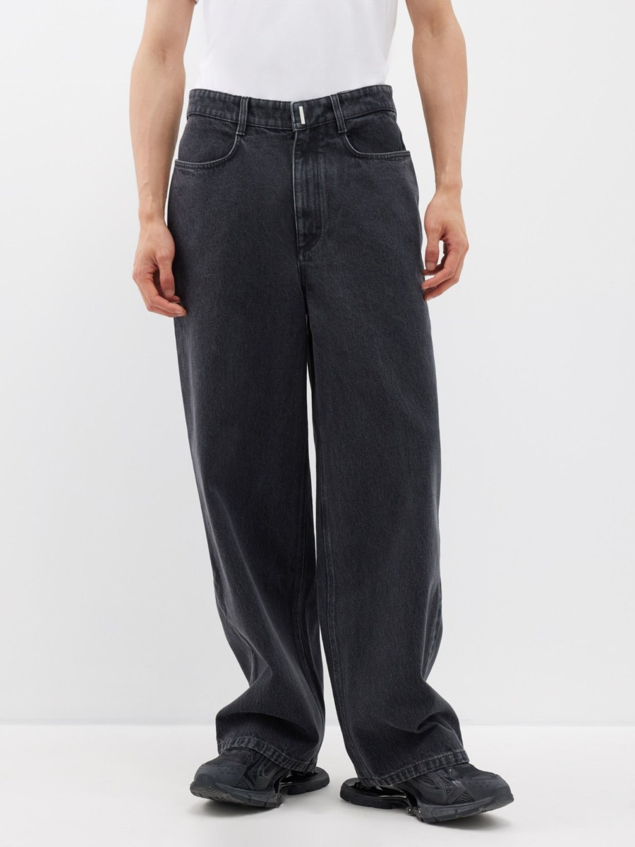 Matches Fashion - Gents Wide Leg Jeans in Black Givenchy GOOFASH
