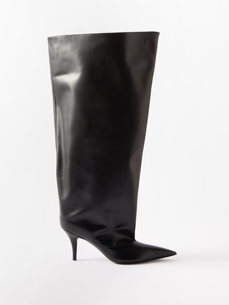 Matches Fashion Knee High Boots Black Balenciaga Gents GOOFASH