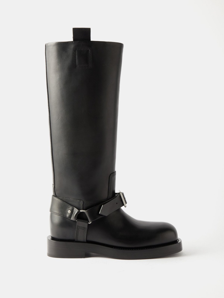 Matches Fashion - Ladies Black Knee High Boots by Burberry GOOFASH