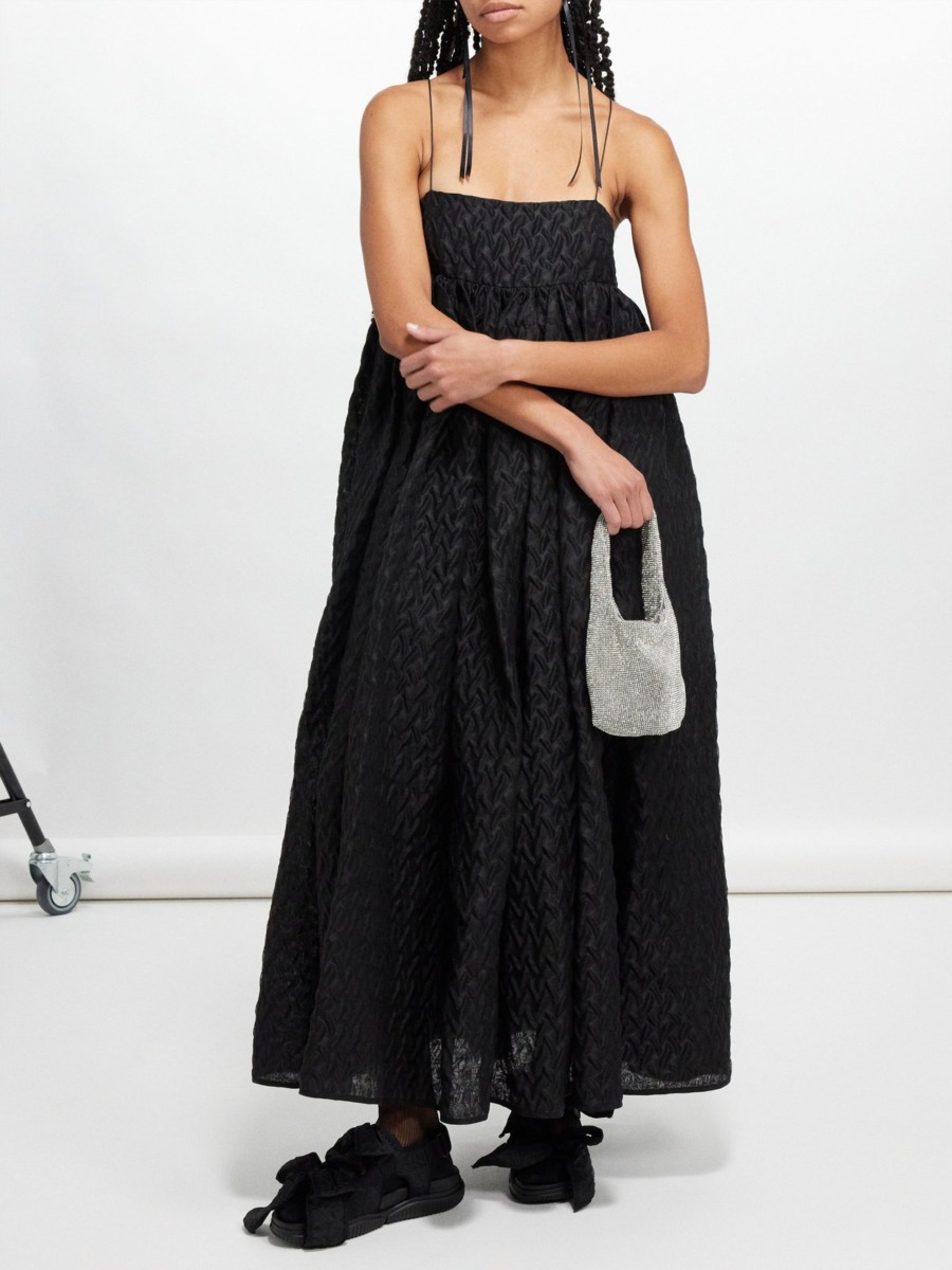 Matches Fashion - Lady Dress Black from Cecilie Bahnsen GOOFASH