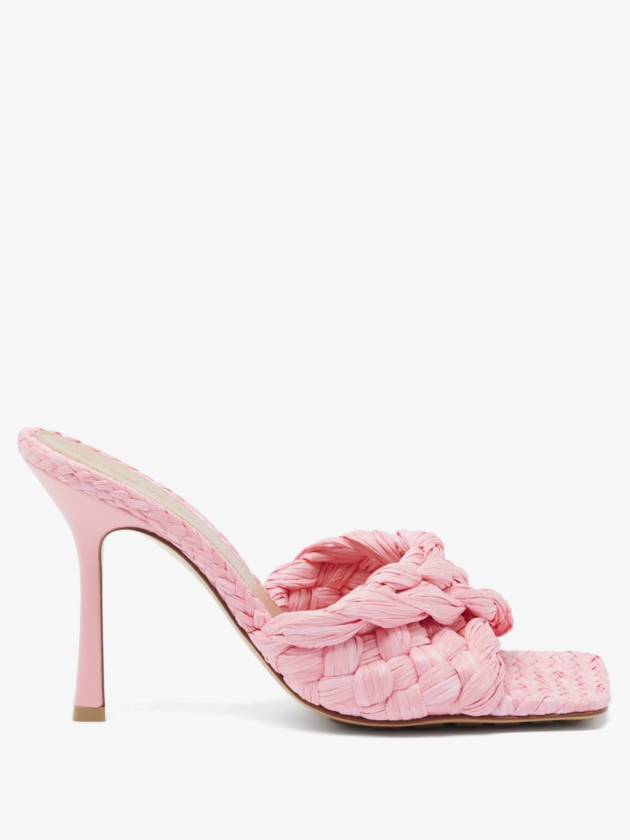 Matches Fashion - Lady Mules in Pink Bottega Veneta GOOFASH