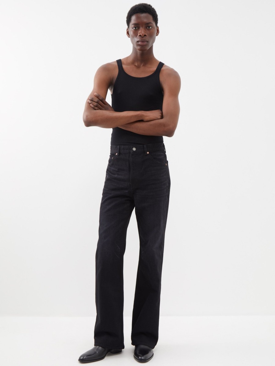 Matches Fashion Mens Flared Jeans in Black GOOFASH