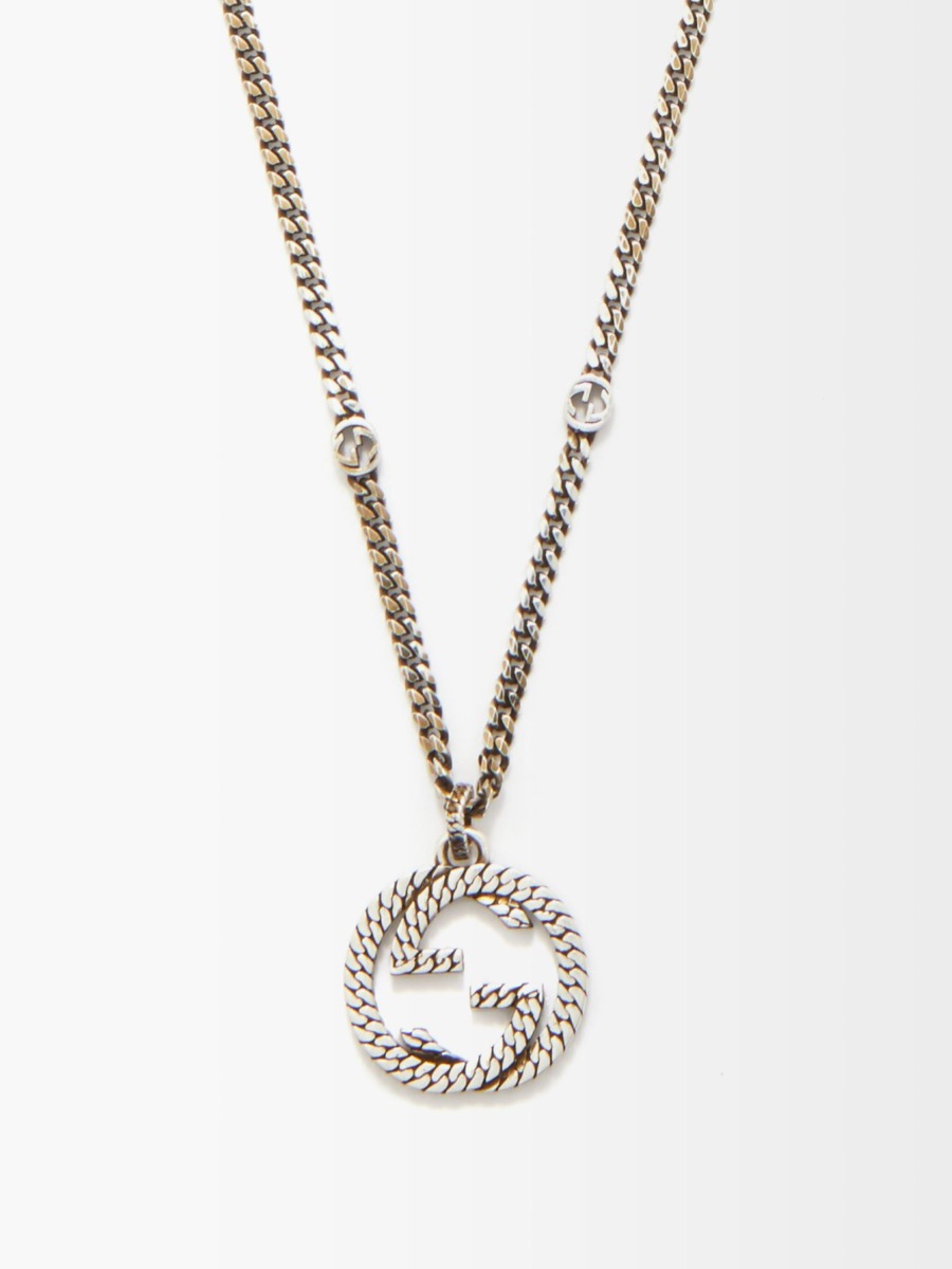 Matches Fashion - Mens Silver Necklace from Gucci GOOFASH