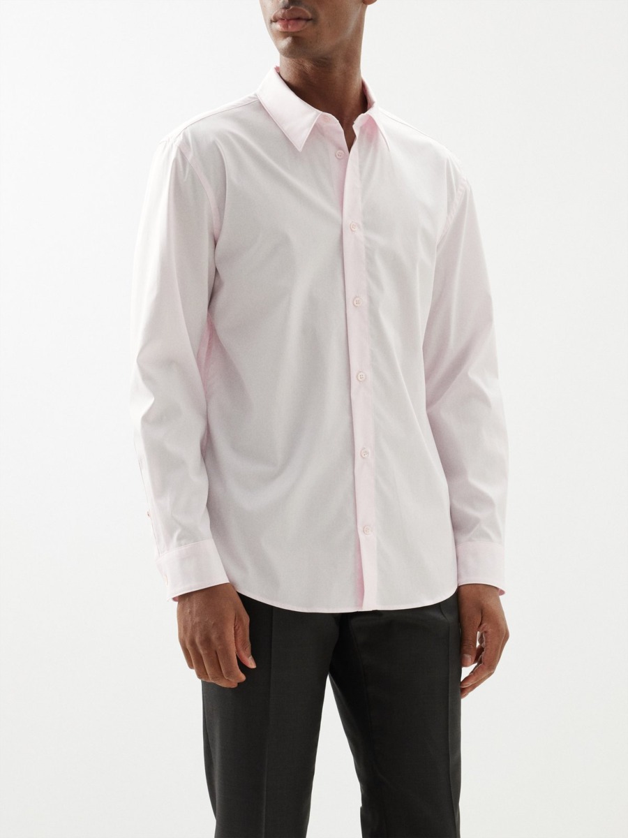 Matches Fashion - Pink Shirt - Gabriela Hearst GOOFASH