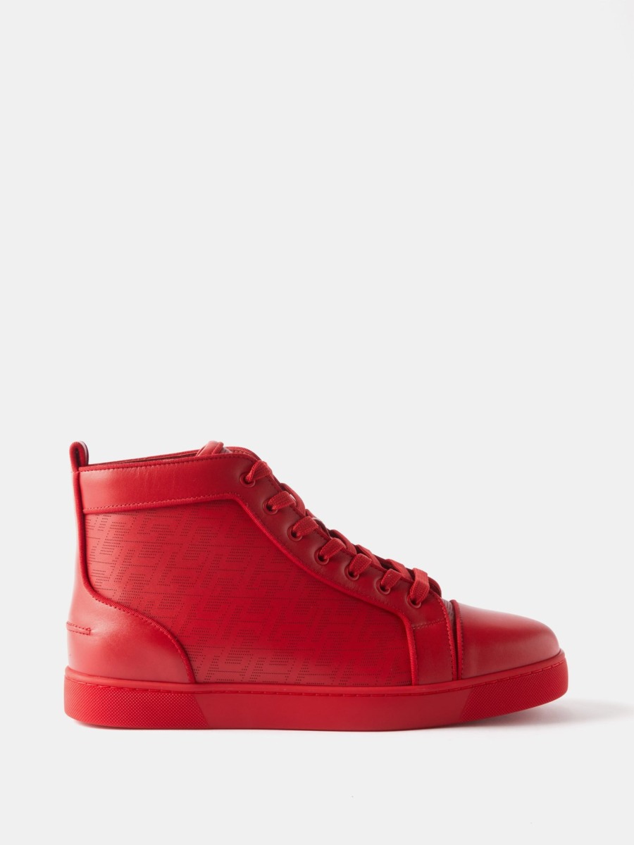 Matches Fashion Red Trainers by Christian Louboutin GOOFASH