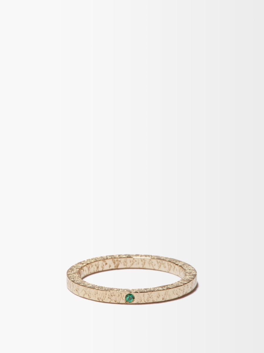 Matches Fashion - Ring in Green for Women from Azlee GOOFASH