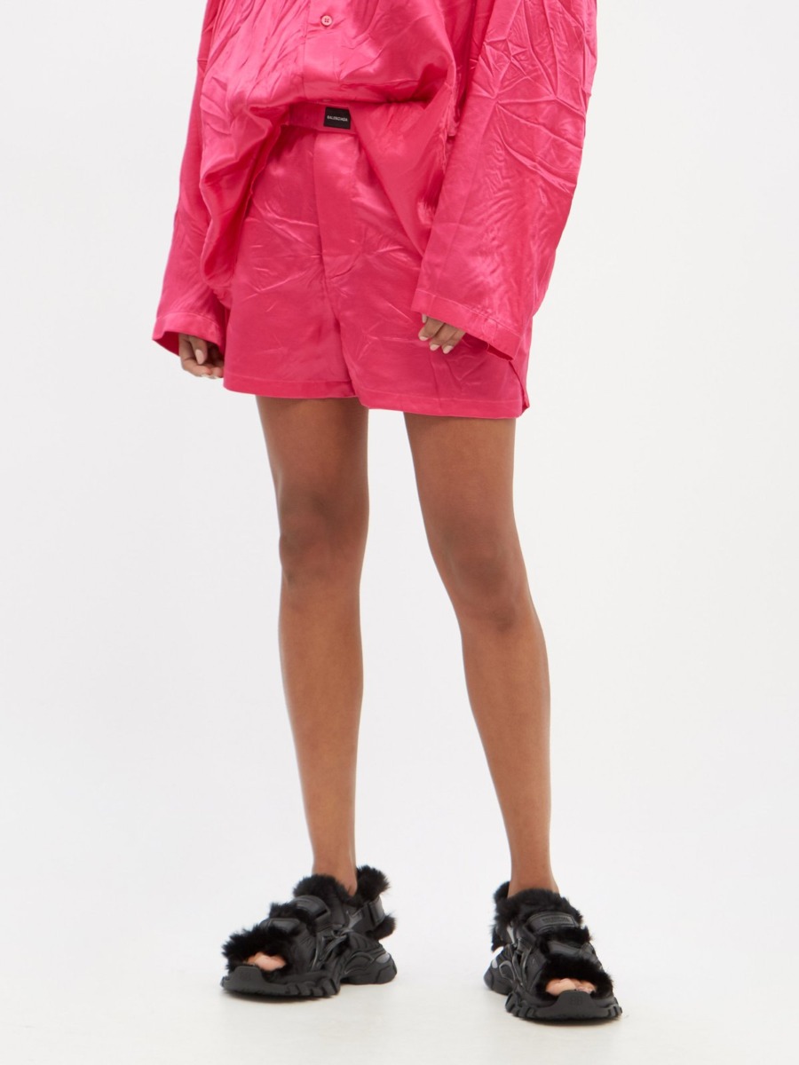 Matches Fashion Shorts Pink by Balenciaga GOOFASH
