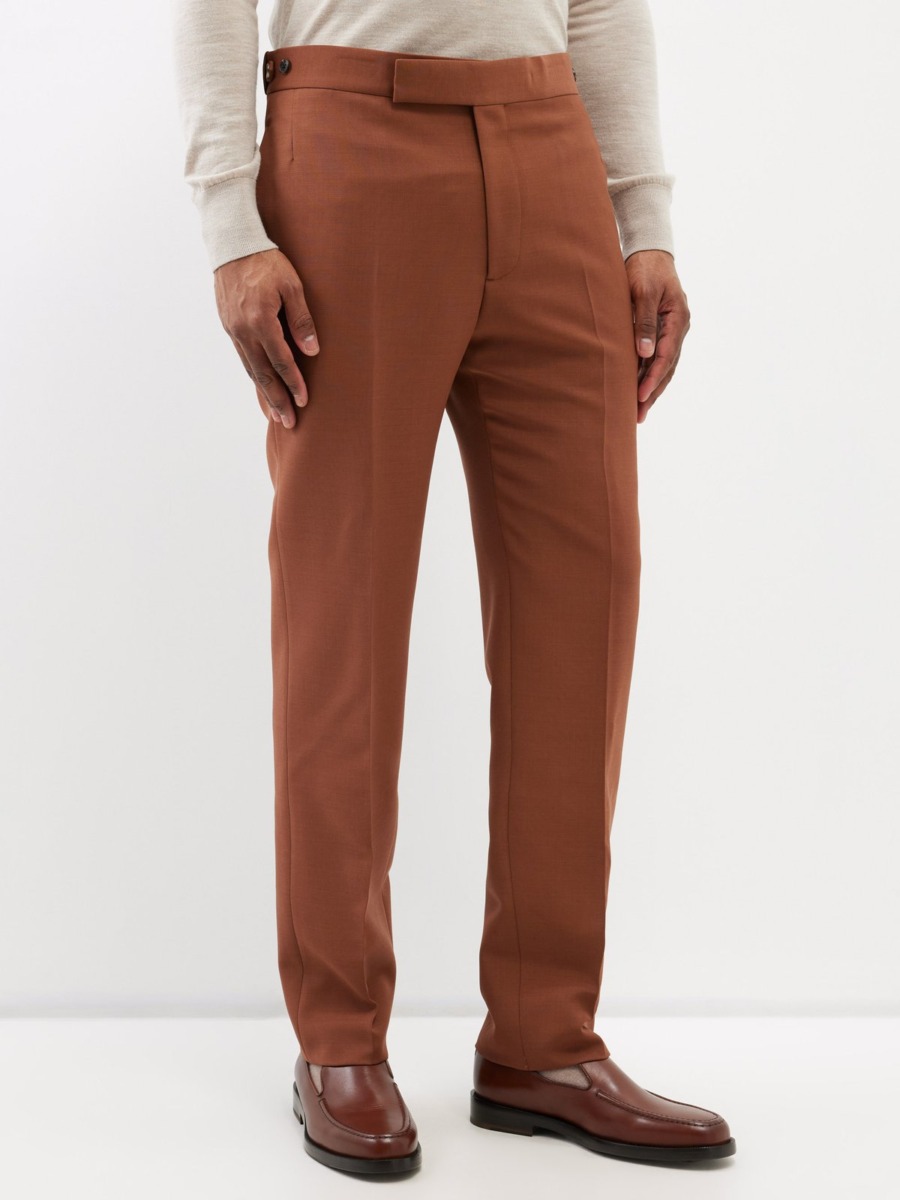 Matches Fashion - Suit Trousers Brown Gabriela Hearst Men GOOFASH