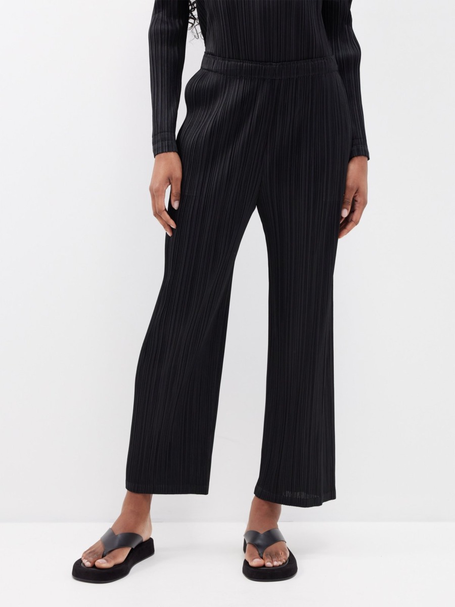 Matches Fashion - Trousers Black from Pleats Please Issey Miyake GOOFASH