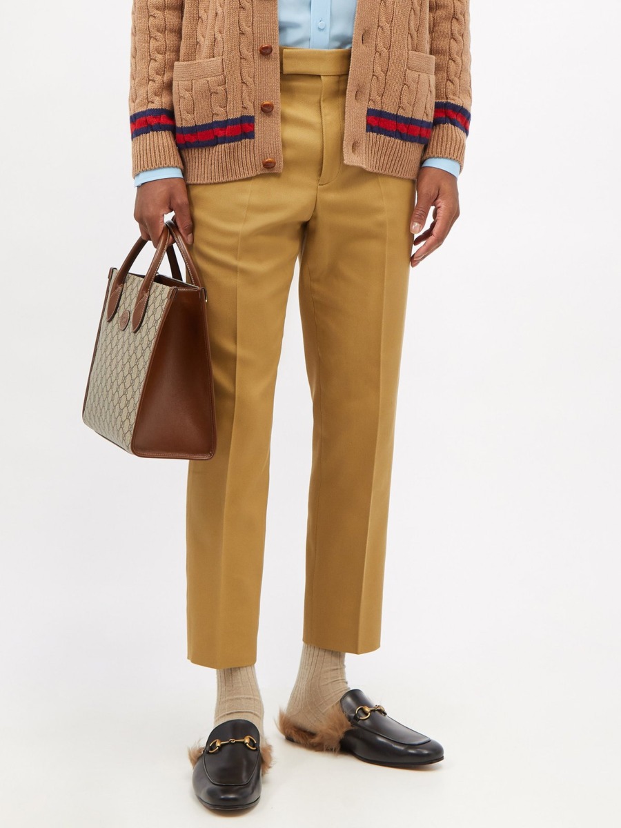Matches Fashion Trousers Camel for Men by Gucci GOOFASH