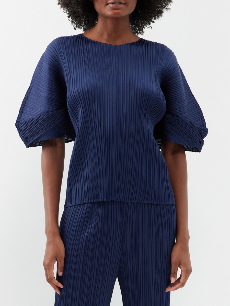 Matches Fashion Woman Blue Top by Pleats Please Issey Miyake GOOFASH
