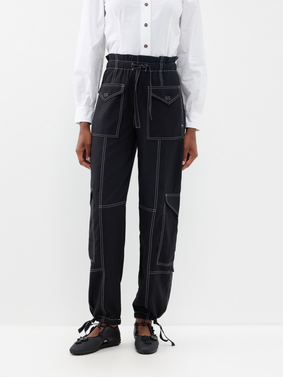 Matches Fashion - Women Multicolor Cargo Trousers by Ganni GOOFASH