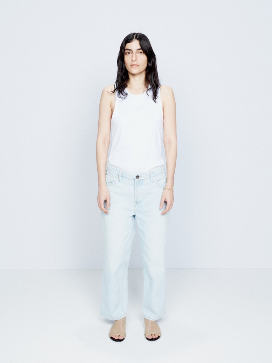 Matches Fashion Womens Blue Jeans from Raey GOOFASH