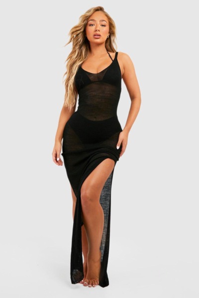 Maxi Dress in Black for Women by Boohoo GOOFASH