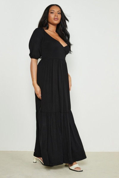Maxi Dress in Black for Women from Boohoo GOOFASH