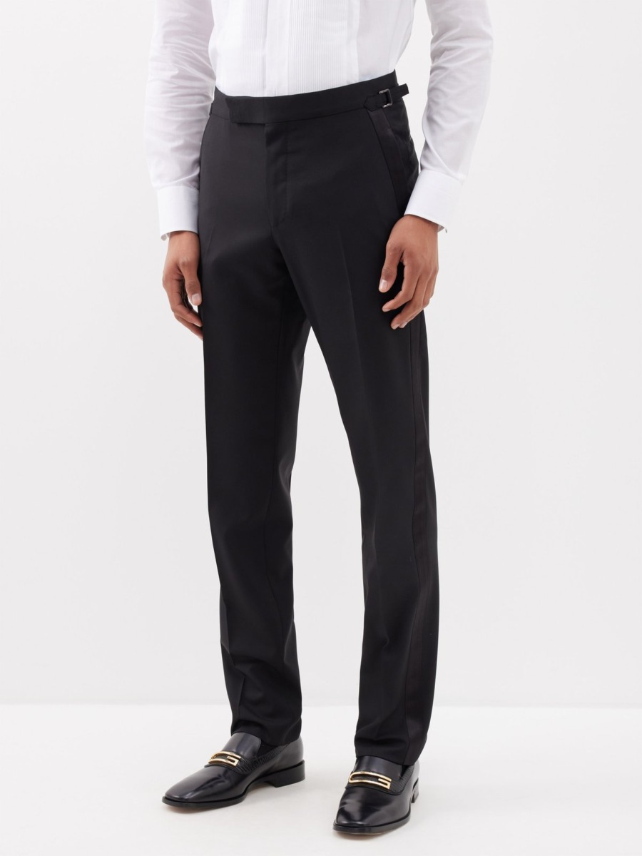 Men Suit Trousers Black Matches Fashion - Tom Ford GOOFASH