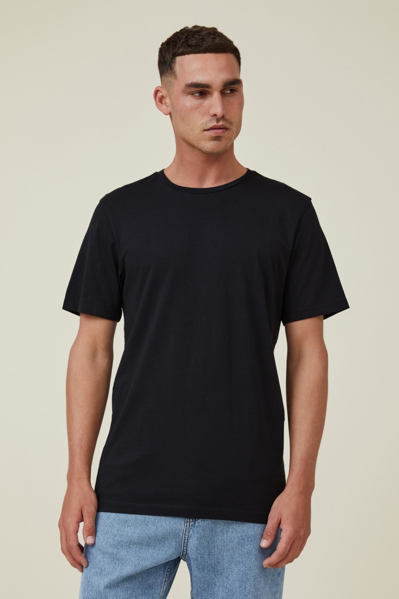Men's Black T-Shirt Cotton On GOOFASH