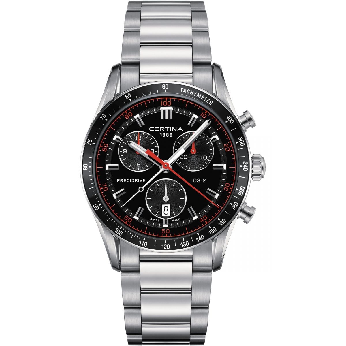 Men's Chronograph Watch Black - Certina - Watch Shop GOOFASH