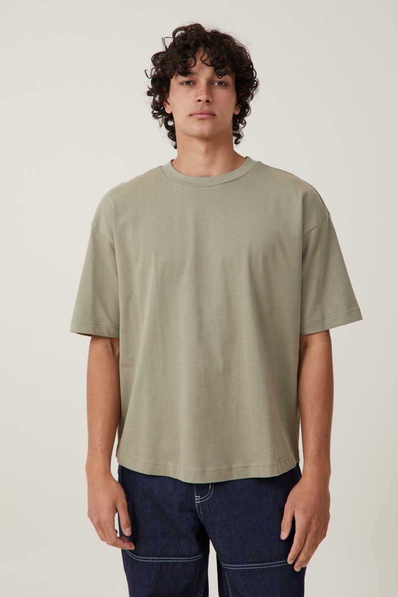 Men's Grey T-Shirt by Cotton On GOOFASH