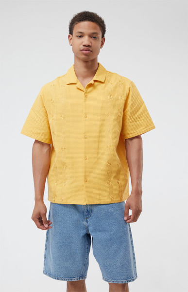 Mens Shirt in Gold from Pacsun GOOFASH