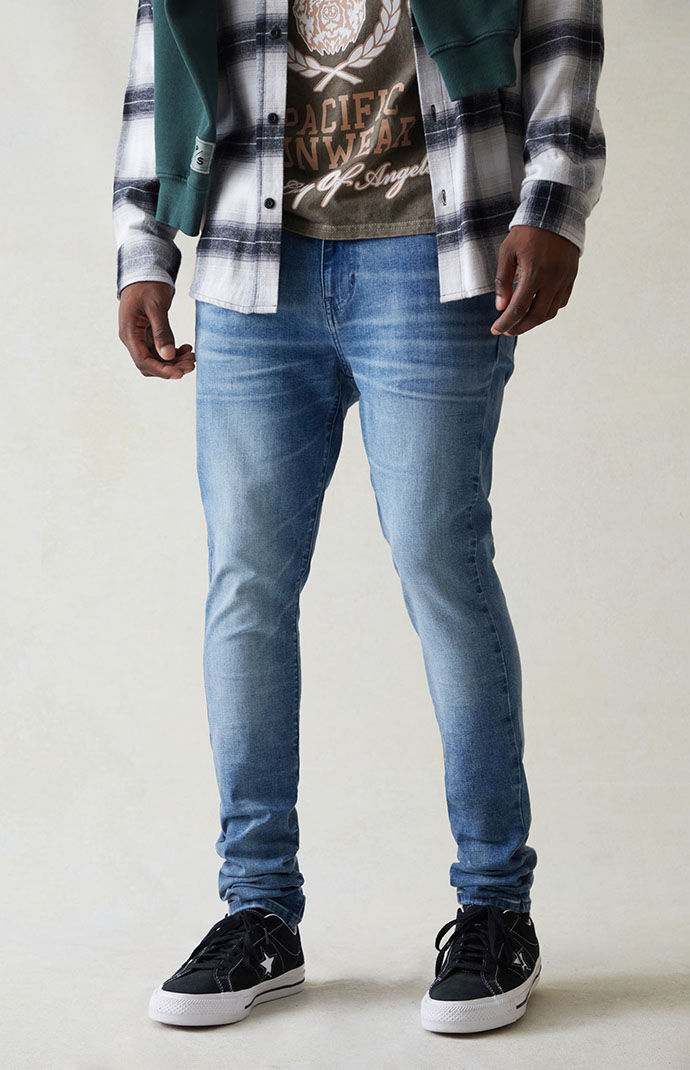 Men's Skinny Jeans Blue by Pacsun GOOFASH