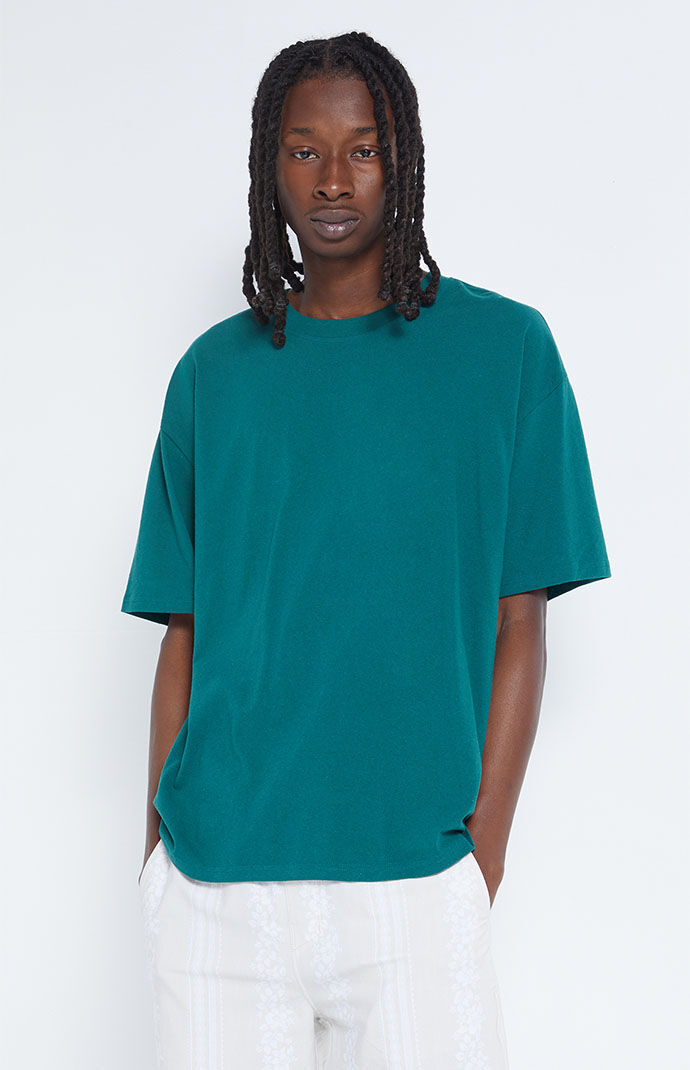 Men's T-Shirt in Green Pacsun - Ps Basics GOOFASH