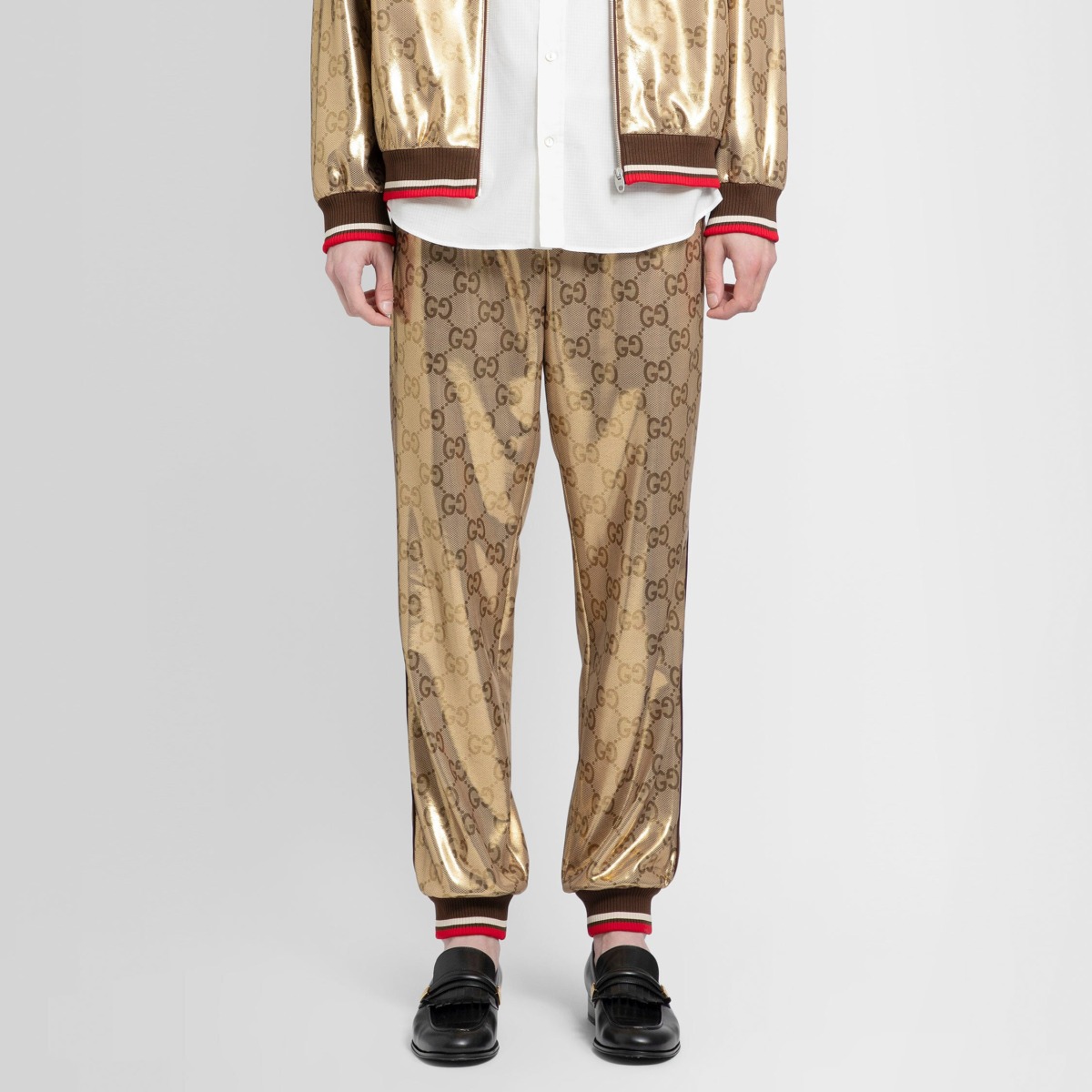 Men's Trousers in Gold Antonioli Gucci GOOFASH
