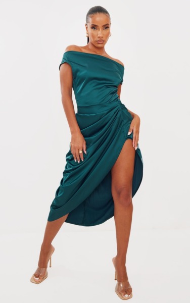 Midi Dress Green for Woman from PrettyLittleThing GOOFASH