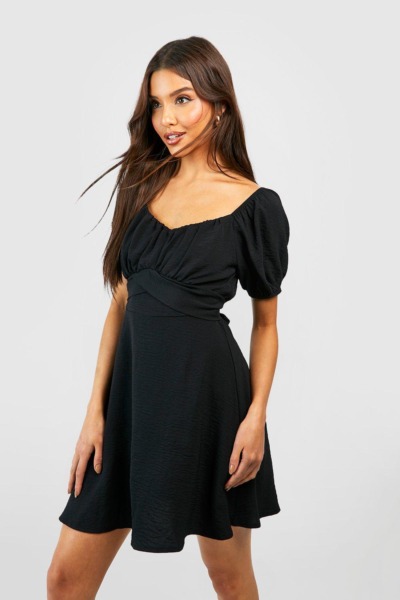 Mini Dress in Black for Women from Boohoo GOOFASH