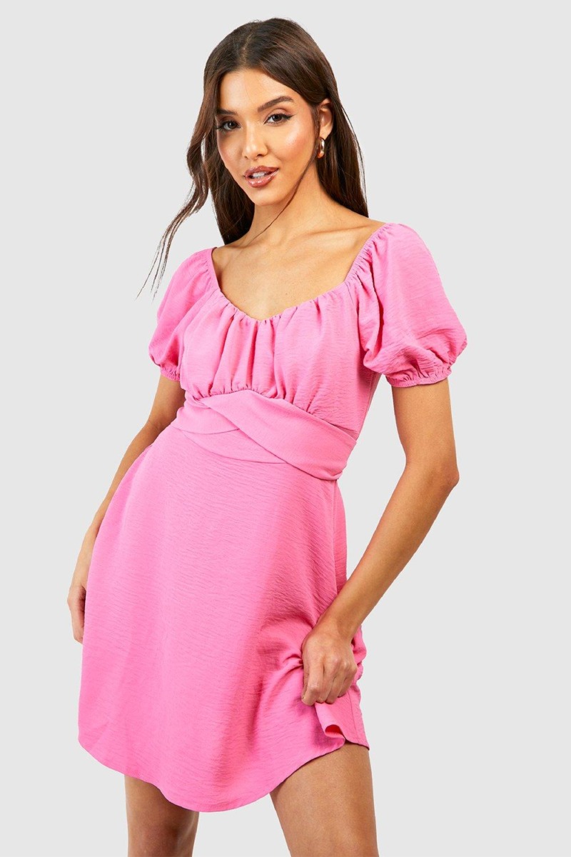 Mini Dress in Pink for Women at Boohoo GOOFASH