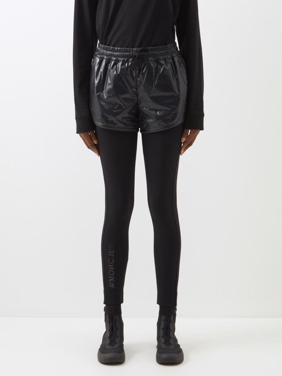 Moncler Black Lady Shorts Matches Fashion GOOFASH