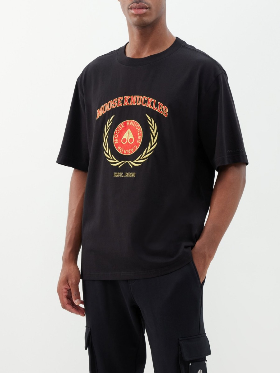 Moose Knuckles - Black Gents T-Shirt - Matches Fashion GOOFASH
