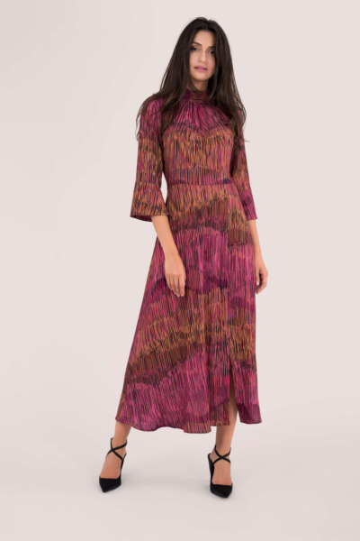 Multicolor Lady Midi Dress Closet London GOOFASH