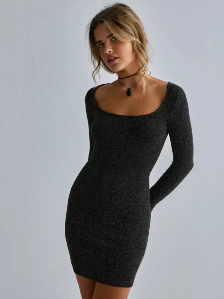 Nelly - Black - Ladies Mini Dress GOOFASH