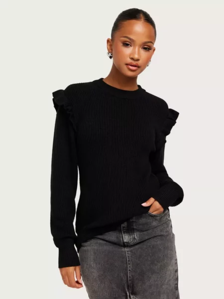 Nelly - Black - Women's Knitted Sweater - Object Collectors Item GOOFASH