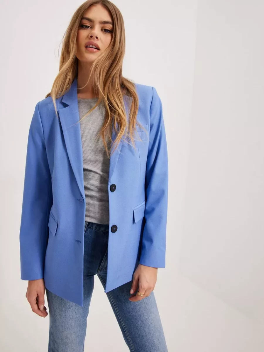 Nelly Blazer in Blue Selected Woman GOOFASH