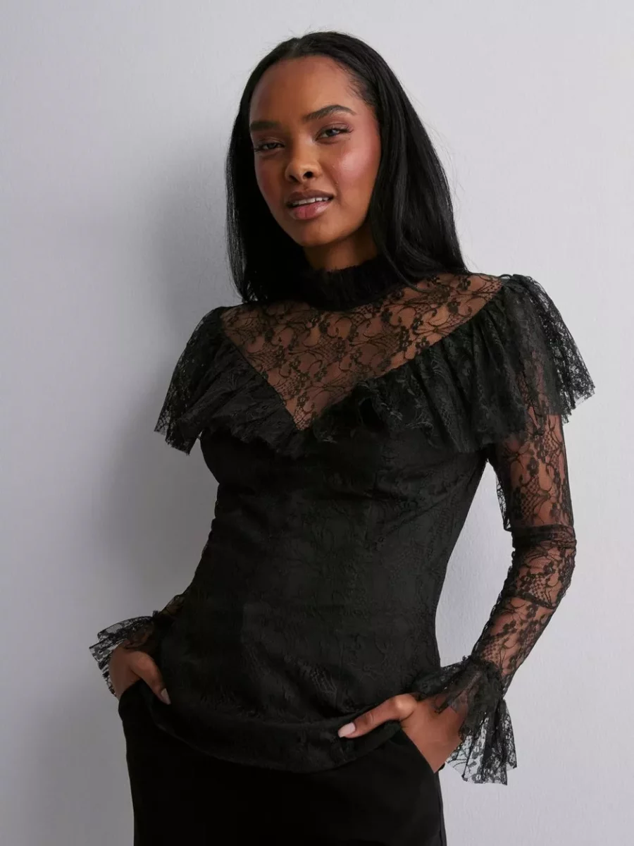 Nelly Blouse Black by Malina Women GOOFASH