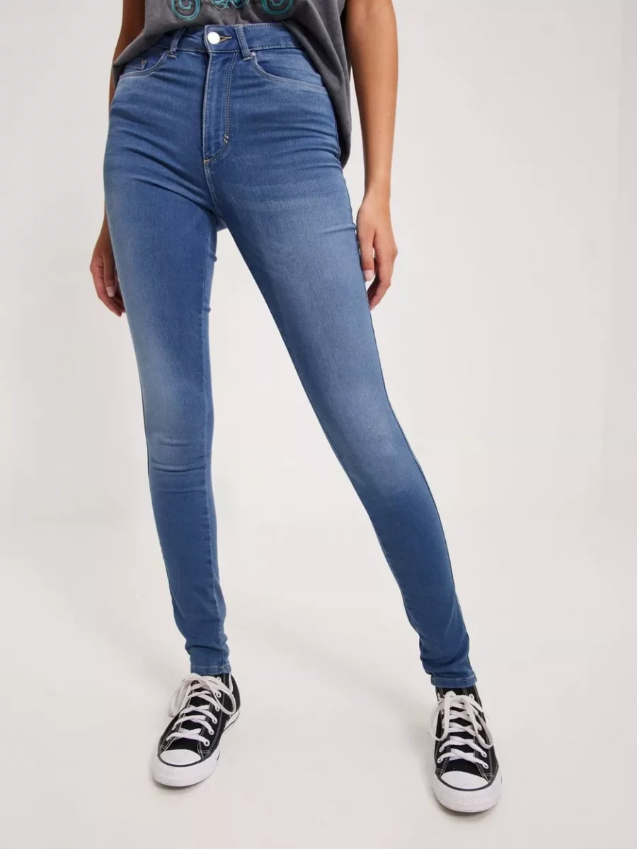 Nelly - Blue Ladies High Waist Jeans - Only GOOFASH