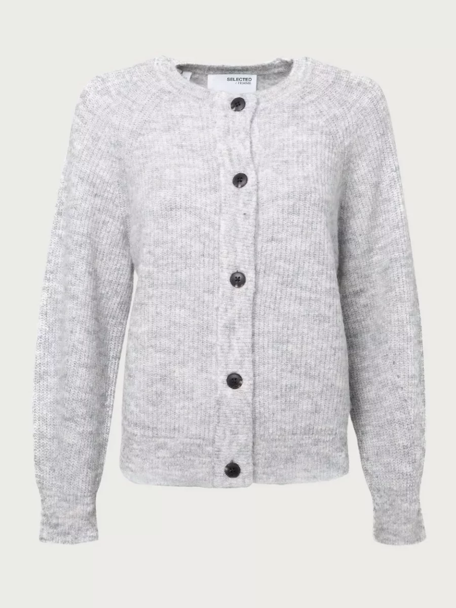 Nelly - Cardigan Grey from Selected GOOFASH