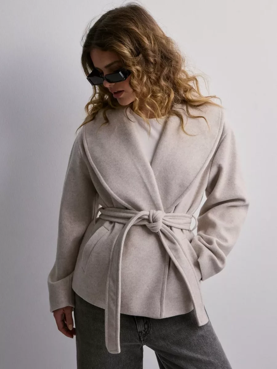 Nelly Coat in Beige for Woman from Vero Moda GOOFASH