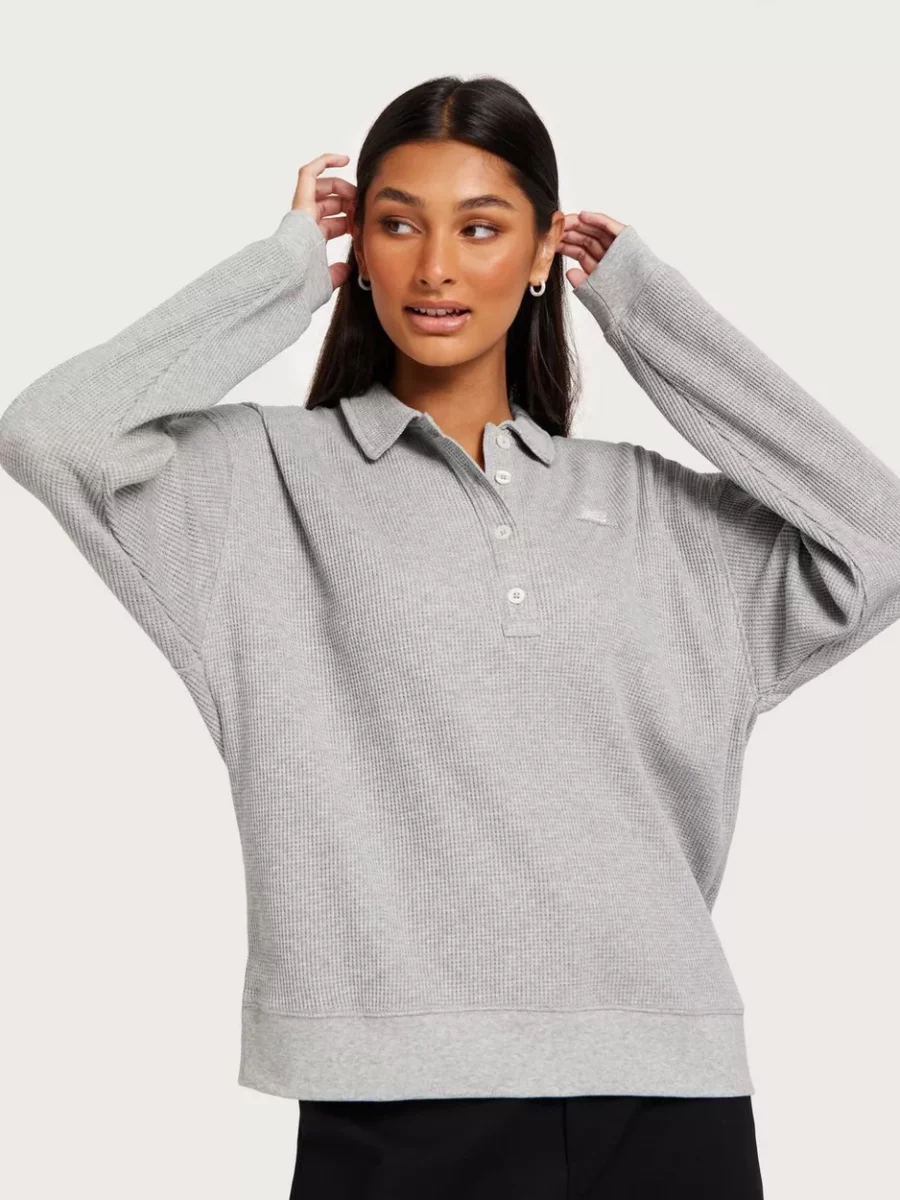 Nelly - Grey Knitted Sweater New Balance Ladies GOOFASH