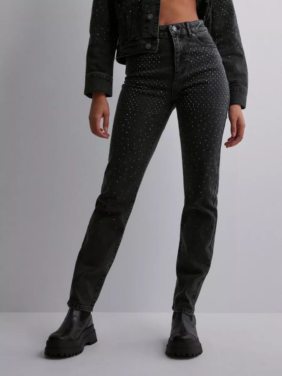 Nelly High Waist Jeans Black for Woman from Only GOOFASH