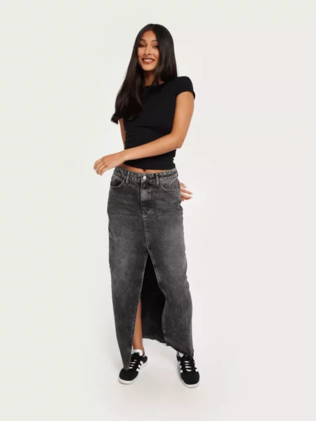 Nelly Jeans Skirt in Grey Woman GOOFASH