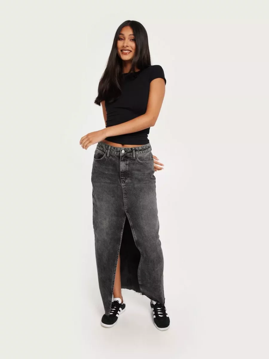 Nelly Jeans Skirt in Grey Woman GOOFASH