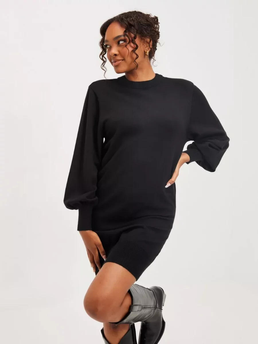 Nelly - Knitted Dress Black - Only - Women GOOFASH