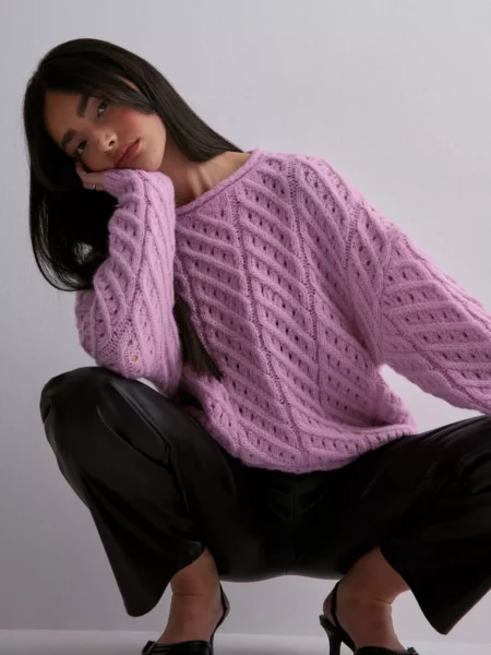 Nelly Knitted Sweater Lavender Vero Moda Woman GOOFASH